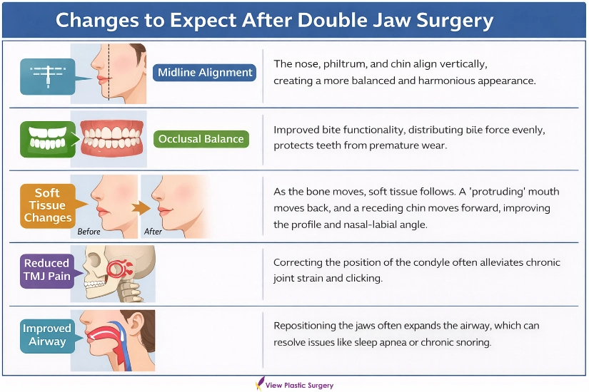 double jaw surgery changes midline bite airway infographic 1 1