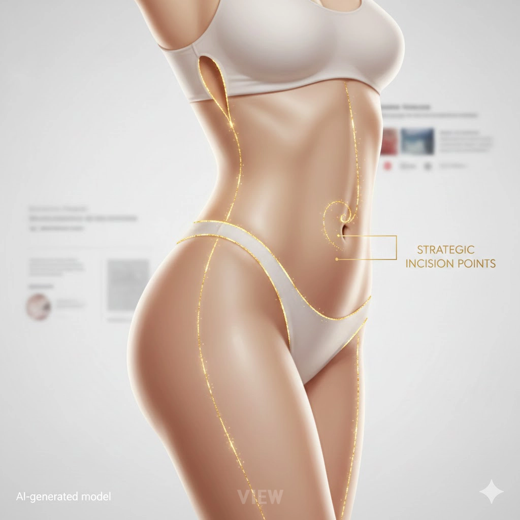 korea abdominoplasty strategic incision design body contouring