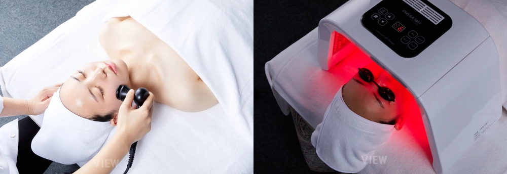 non surgical facial rejuvenation rf therapy led light treatment