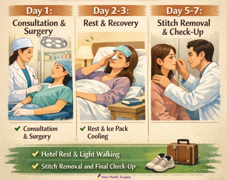 nose alar reduction recovery timeline day by day medical tourism