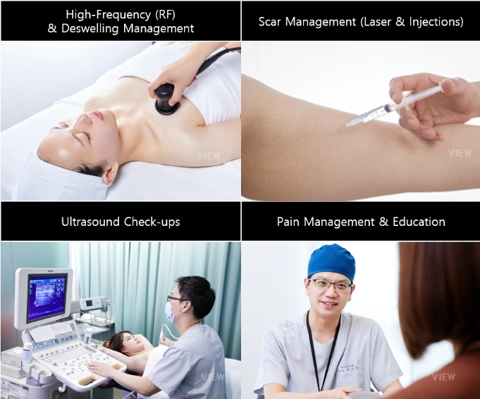 post operative care rf ultrasound scar pain management