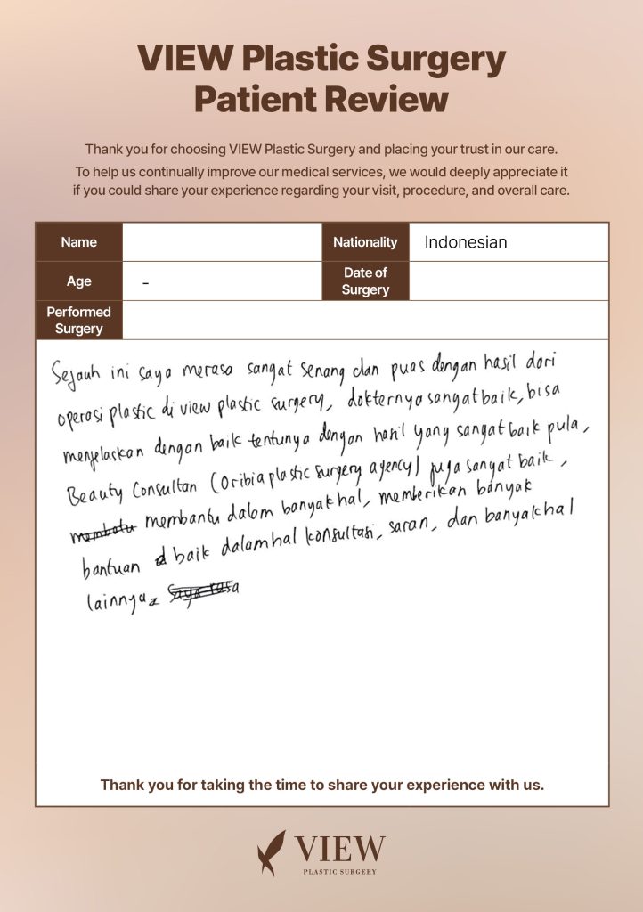 [Indonesia : No****]Excellent Results, Kind Doctors, and Top-Notch Consultation