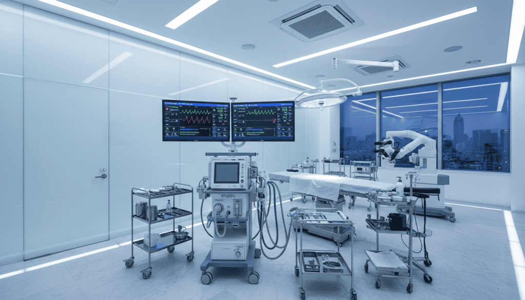 View Plastic Surgery's safety infrastructure including the anesthesia center and backup power.