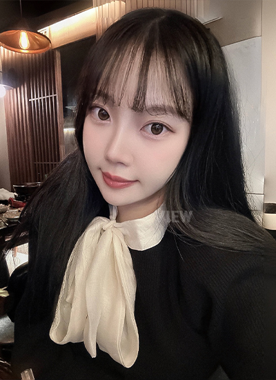 front view of a Korean woman who had rhinoplasty